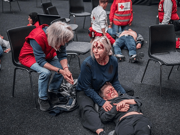Bild från Kris- och beredskapsövning under beredskapsveckan. Foto: Kristoffer Andersson